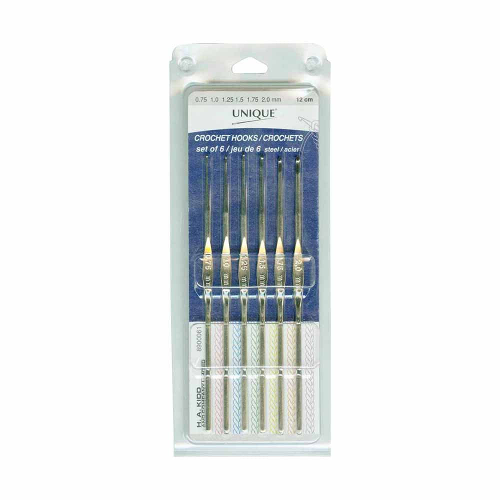 Set of 6 steel hooks - 12 cm - 8900061