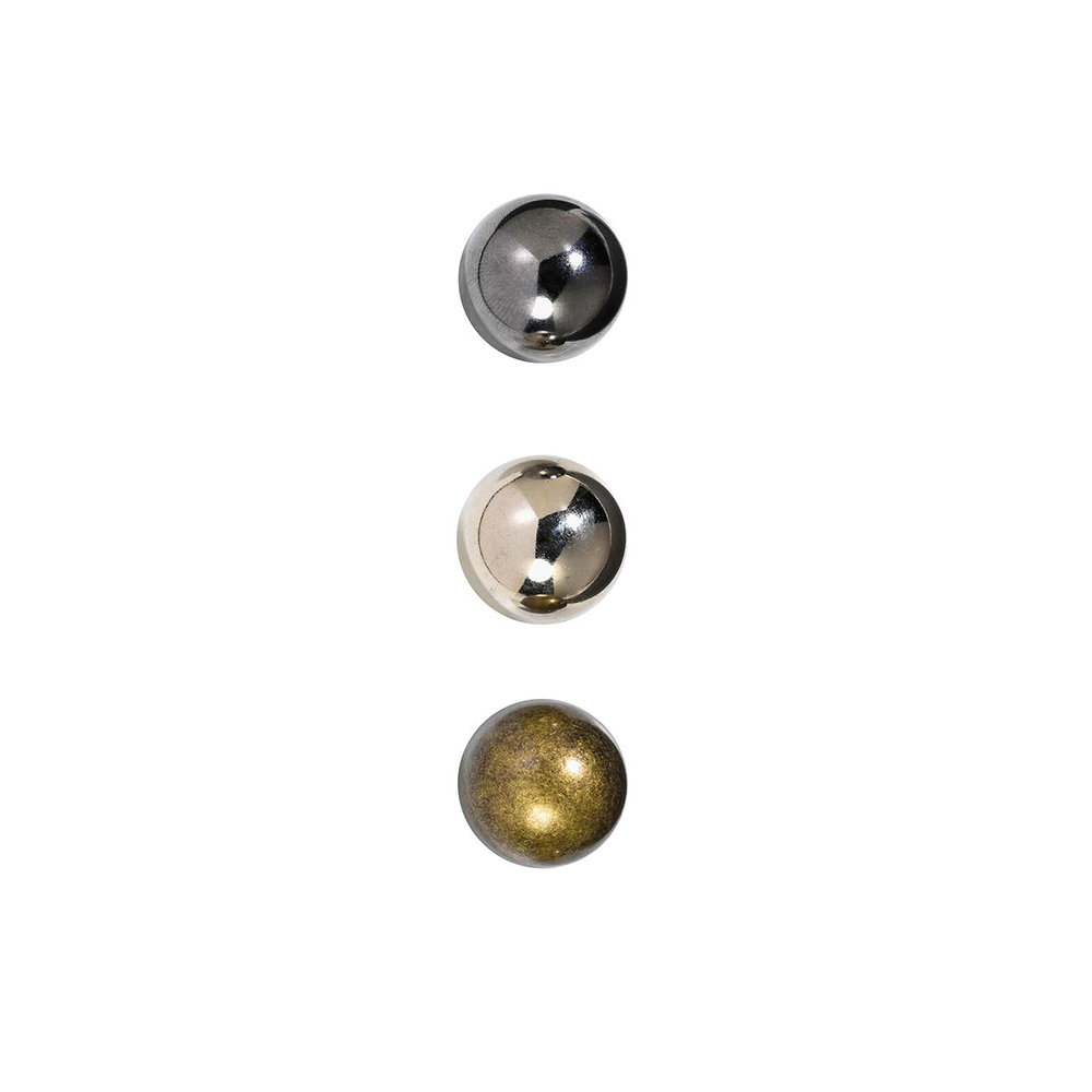 Set of 6 lightweight metal shank buttons