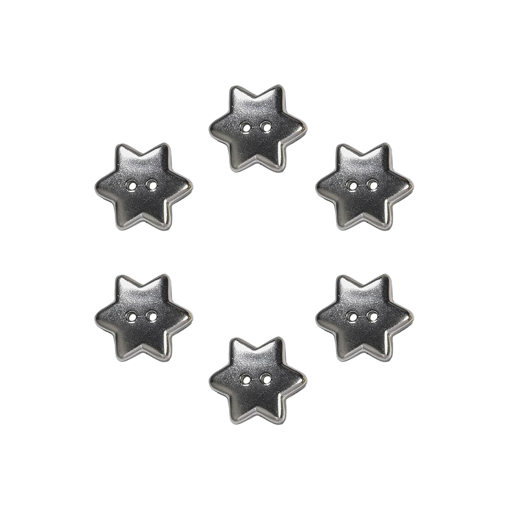 Set of 6 star buttons