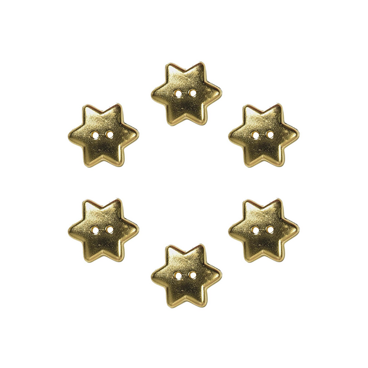 Set of 6 star buttons