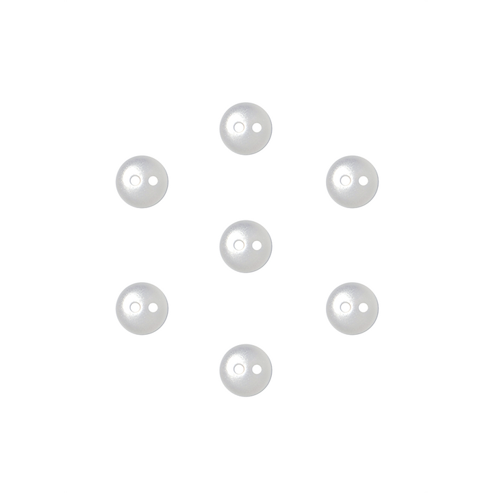 Set of 7 "mother-of-pearl" effect ball buttons