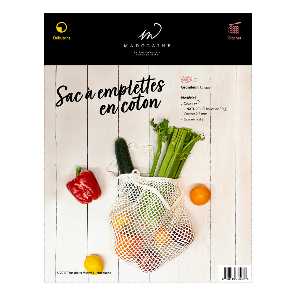 M Crochet Pattern - Cotton shopping bag