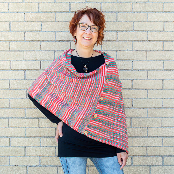 M Knitting Pattern - “Watermelon” summer poncho (web)
