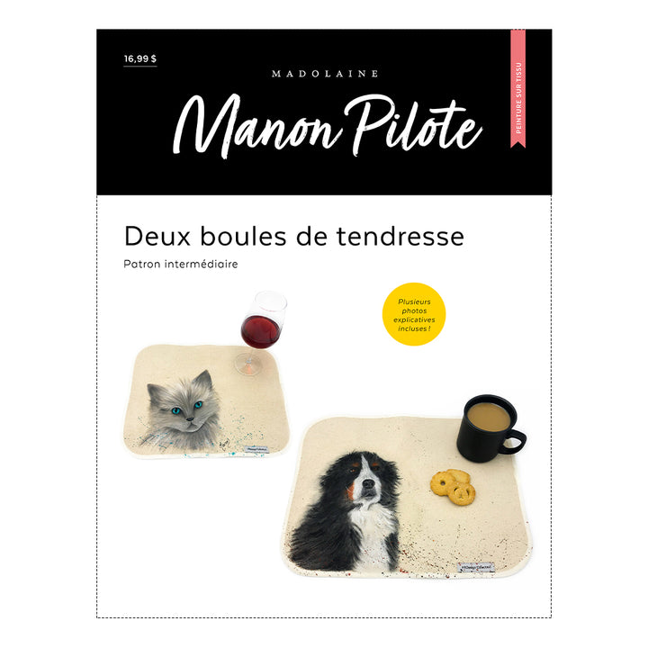 Patron peinture M - «Deux boules de tendresse» de Manon Pilote (Version Web)