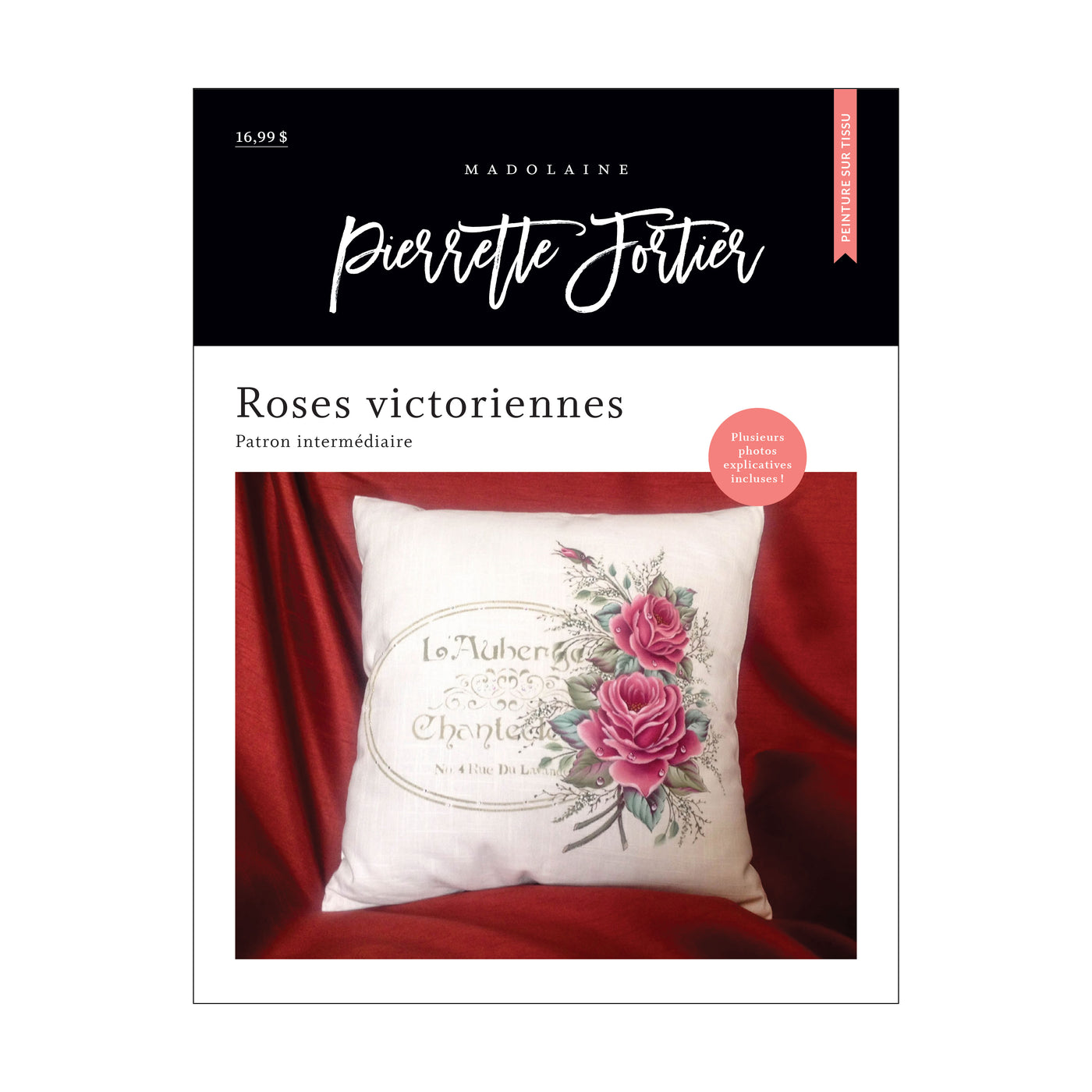 Patron peinture M - «Roses victoriennes» de Pierrette Fortier (Version imprimé)