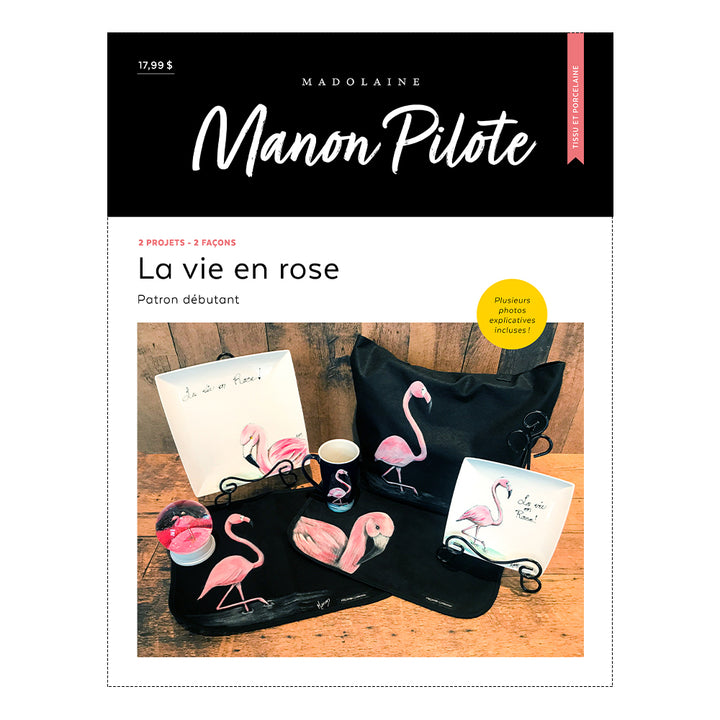 Patron peinture M - «La vie en rose» de Manon Pilote (Version imprimé)