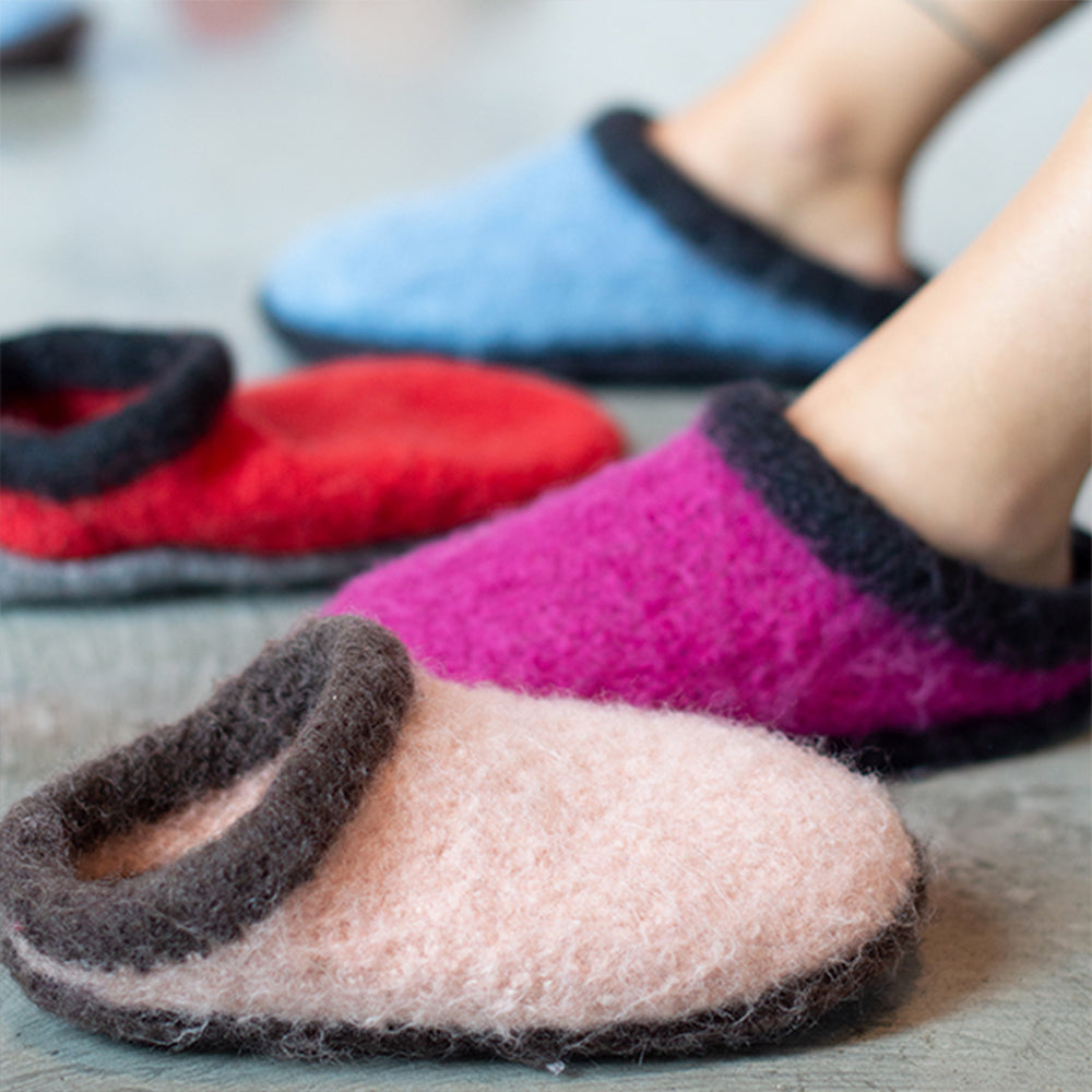 M Pattern - Felted slippers