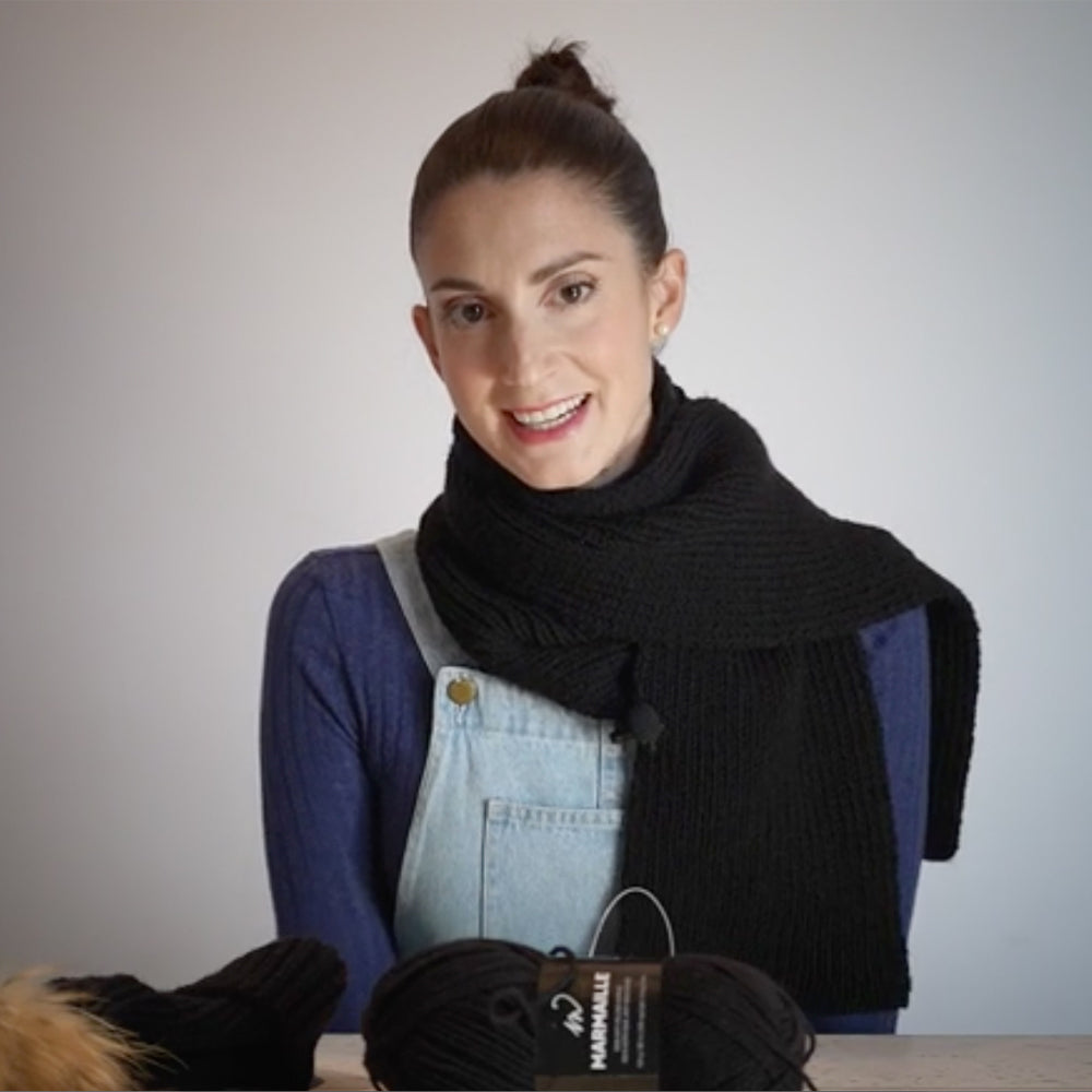 Knitting tutorial with Joannie - Hat &amp; Scarf