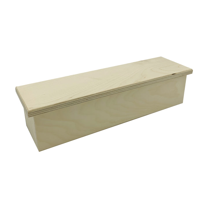Boîte en bois rectangulaire avec couvercle