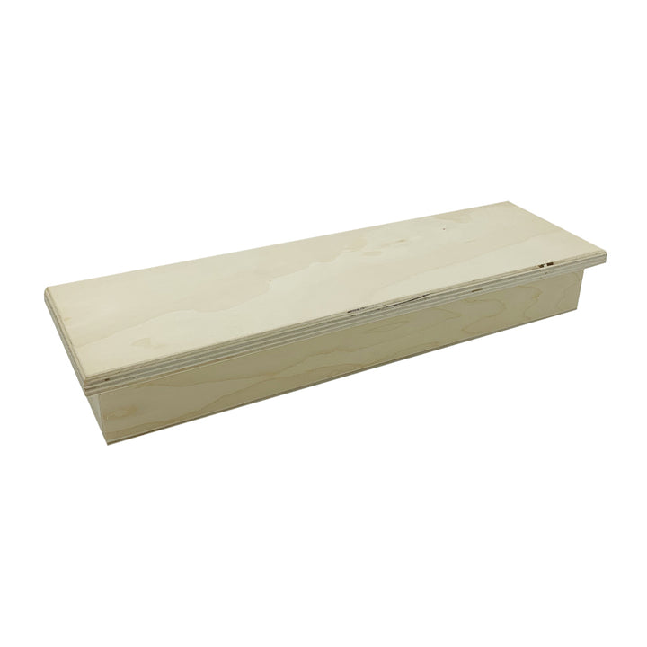Boîte en bois rectangulaire avec couvercle