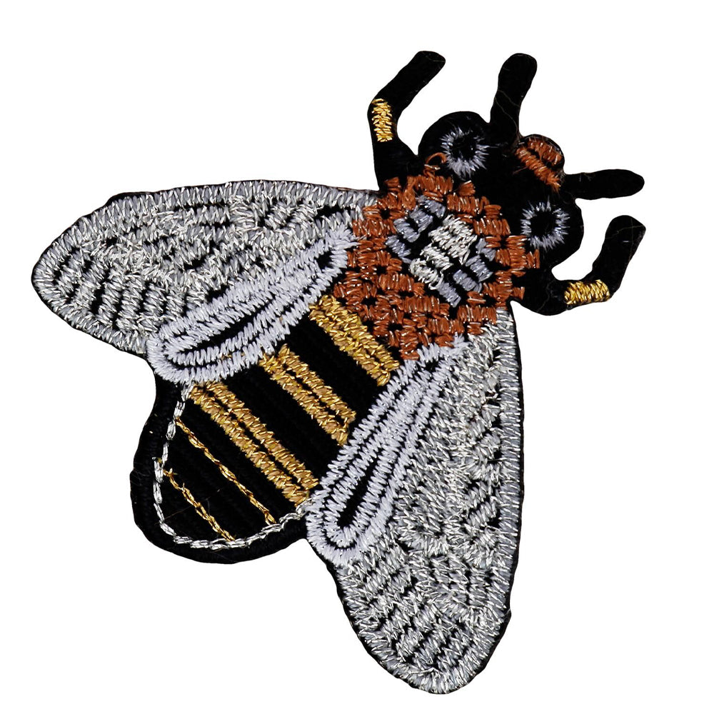 Iron-on bee patch, 50 x 50 mm - 50174