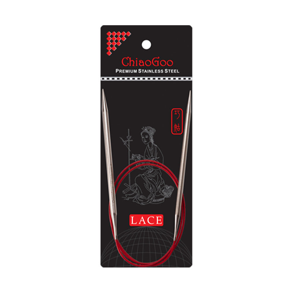 ChiaoGoo - Aiguilles circulaires fixes RED LACE 32'' (80 cm)