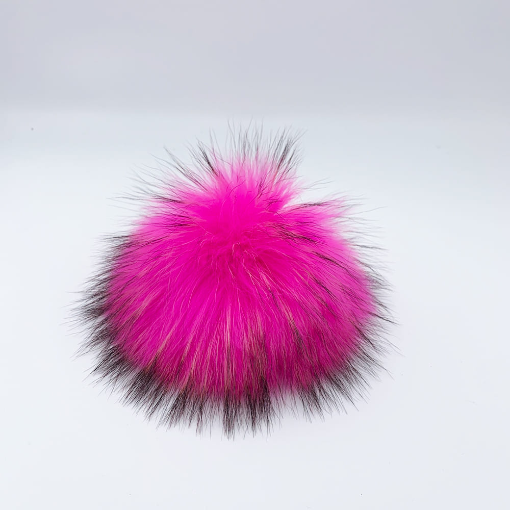 Pompon M en fourrure véritable