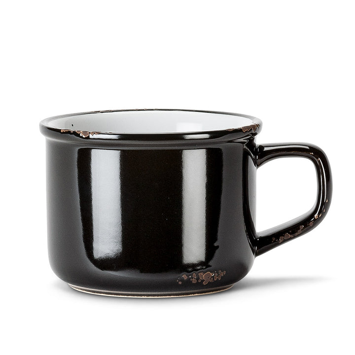 Cappuccino metal look mug - 27-ENAMEL-CAP