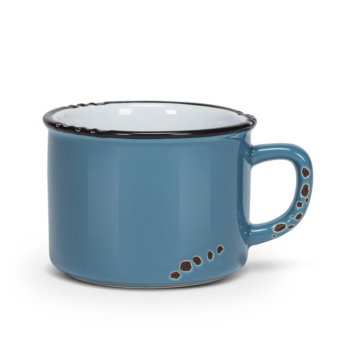 Cappuccino metal look mug - 27-ENAMEL-CAP