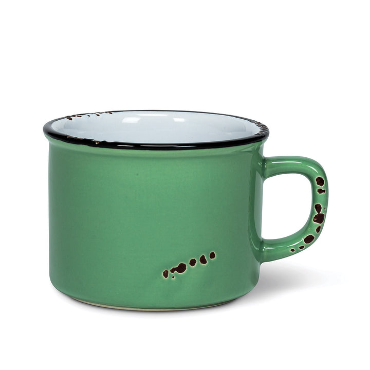 Cappuccino metal look mug - 27-ENAMEL-CAP