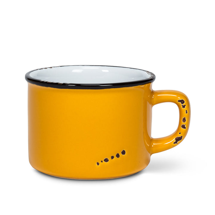 Cappuccino metal look mug - 27-ENAMEL-CAP