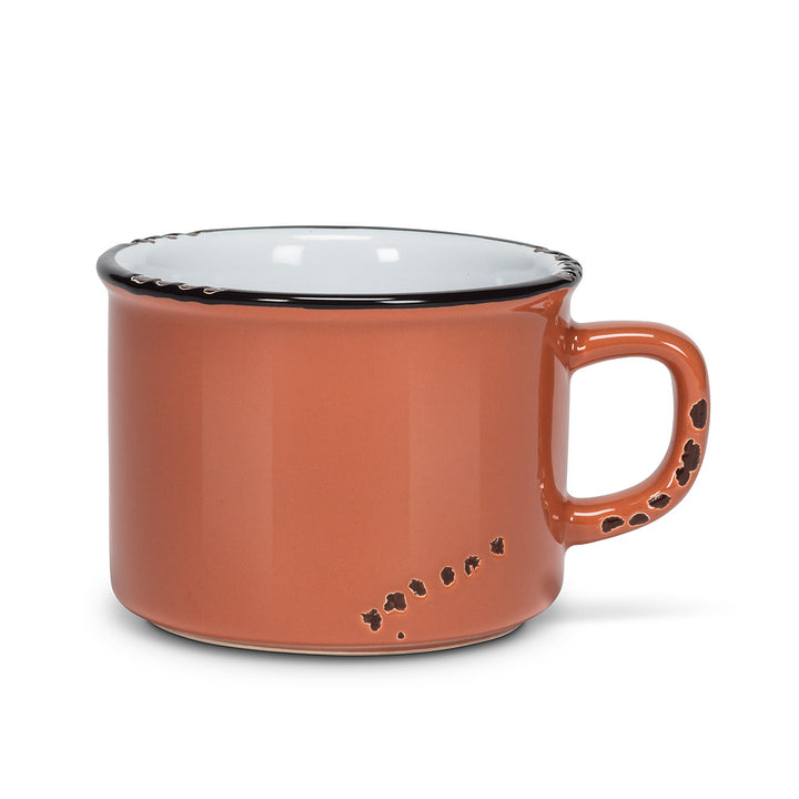Cappuccino metal look mug - 27-ENAMEL-CAP