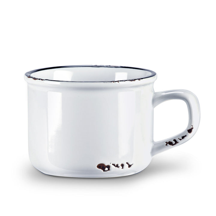 Cappuccino metal look mug - 27-ENAMEL-CAP