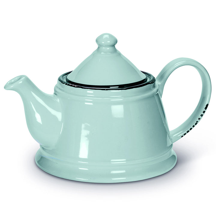 Metal look teapot - 27-ENAMEL-POT 