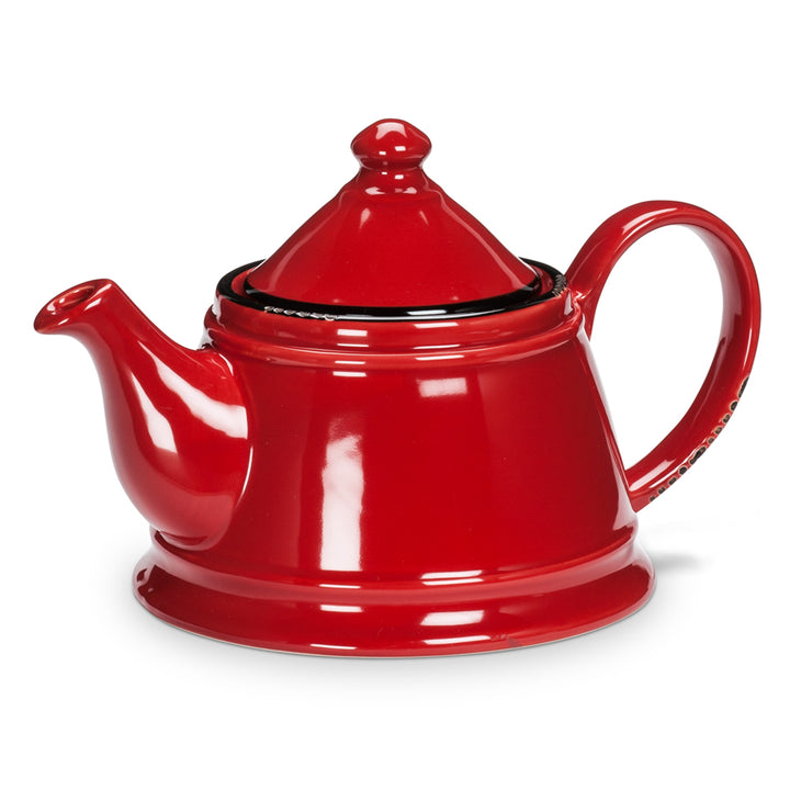 Metal look teapot - 27-ENAMEL-POT 